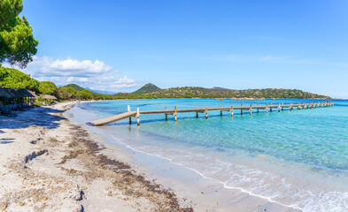 Landscape with Santa Giulia beach, Corsica, France