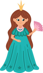Whimsical Princess Character Illustration