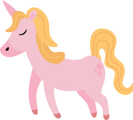 Cute Cartoon Unicorn Illustration