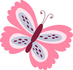 Colorful Pink Butterfly Illustration