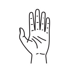 Obraz premium Vector Hand Graphic for Gestures or Communication Concepts