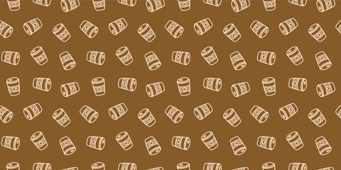 coffee paper cup pattern background. vintage take away paper coffee cup pattern background. cafe pattern background. Take away coffee cup pattern background. paper coffee cups background.
