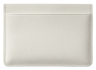 PNG White leather card holder wallet white background accessories.