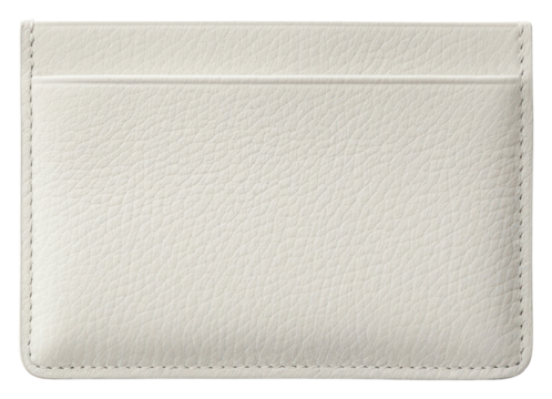 PNG White leather card holder wallet white background accessories.