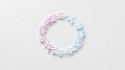 A vintage-inspired circular logo featuring intricate floral patterns, surrounded by soft pastel colors, ideal for a boutique brand. The design showcases delicate line art and finely crafted details,