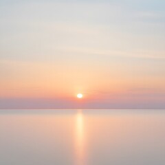 Fototapeta premium A serene sunrise, soft pastel skies, with hints of hope and rebirth