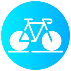 bicycle vector round glyph icon