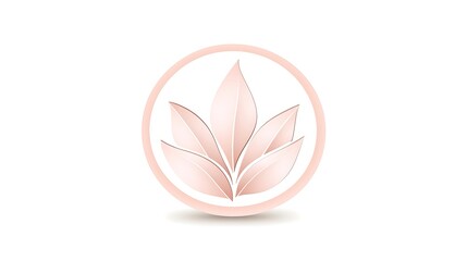 A calming circular logo representing a yoga studio, featuring gentle curves and an inviting design. The color scheme is composed of soft earth tones that evoke feelings of relaxation and balance. The