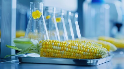 Sweet corn research in a genetic engineering laboratory setting