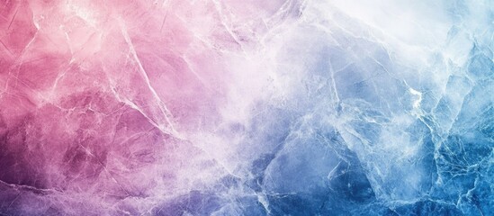 Obraz premium Abstract textured background with a blend of pink and blue hues and visible swirling patterns, ideal for use as a backdrop with Copy Space.