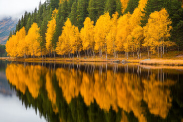 Obraz premium Autumn Serenity in Nordic Forests