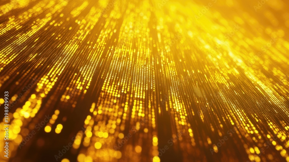Poster golden abstract background with shimmering light particles creating a dynamic texture and depth in a