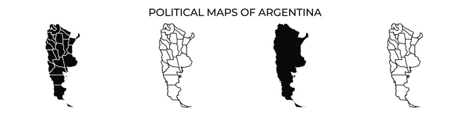 Maps showing Argentinas provincial divisions