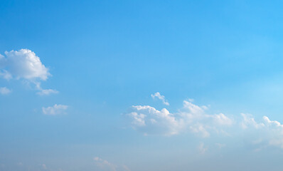 the sky is full of bright white fluffy clouds, freedom.