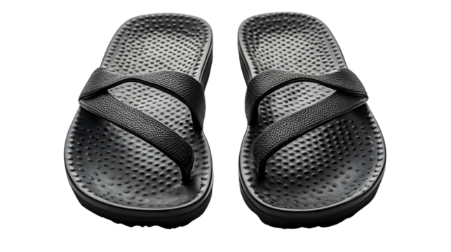 pair of black shoes isolated on white background