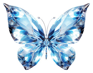 Fototapeta premium PNG Butterfly gemstone crystal