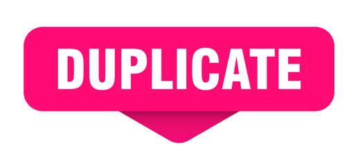 duplicate sticker. duplicate sign on transparent background