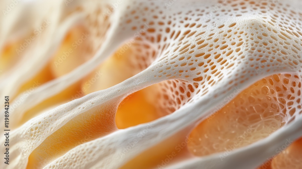 Poster close-up macro photograph of intricate textures and patterns on a natural shell, highlighting its po