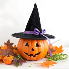 halloween pumpkin with hat jpeg