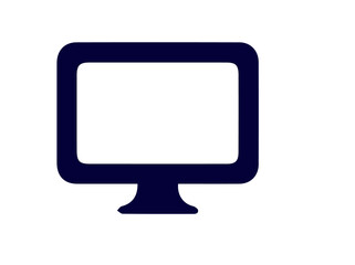 lcd monitor isolated on white