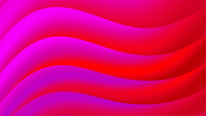 Pink and Red Gradient wave design with smooth curves and colorful texture