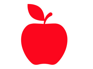 red apple isolated on white background