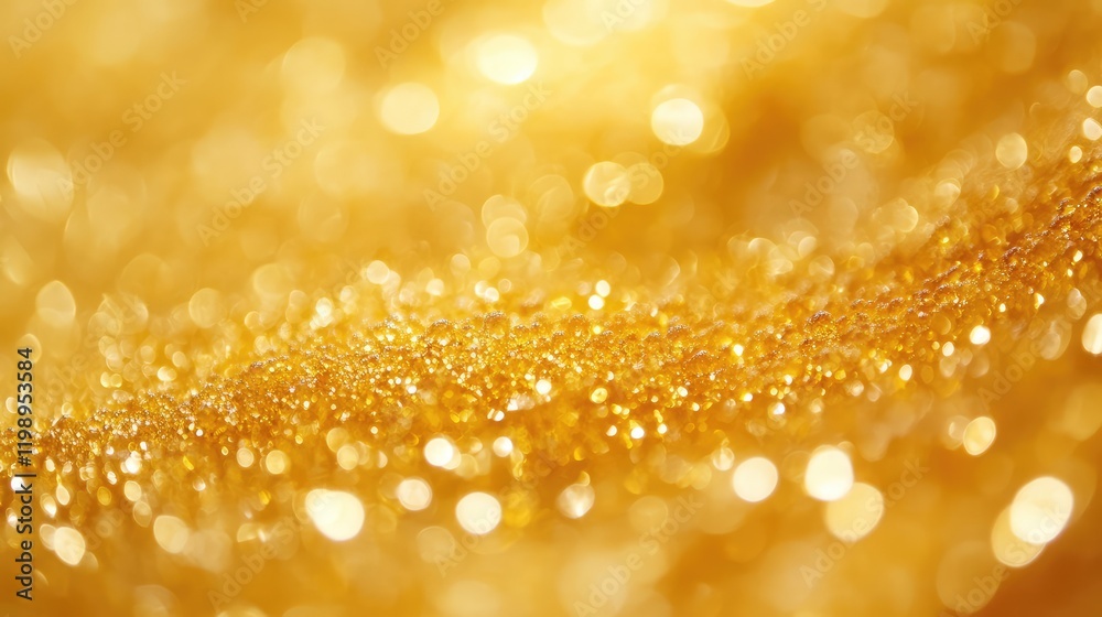 Aufkleber Golden sand texture with blurred bokeh background and space for text or graphics. Ideal for design and advertising purposes.