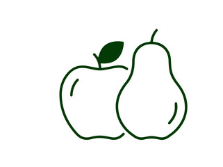 pear on a white background