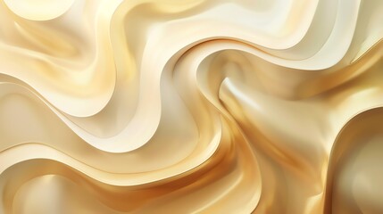 Obraz premium Abstract background of smooth, flowing, golden waves.