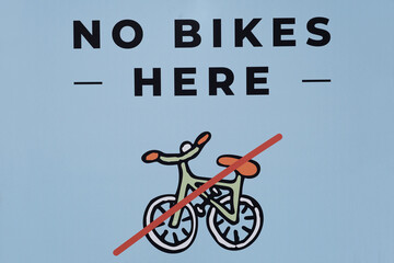 No bikes sign