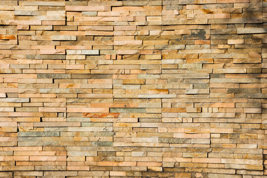 Golden White Slate Ledgestone, Brick Rocks Wall Texture Backgrounds