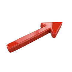 A vibrant red arrow symbolizing upward movement and progress in business.