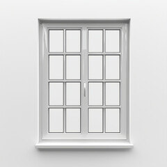 Obraz premium 3D Representation of Transparent Aluminum Window..