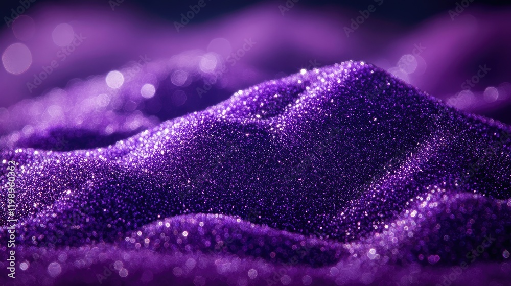 Poster purple glitter texture with soft waves and bokeh background suitable for design use copy space for t