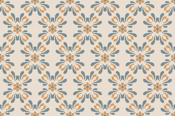 Fototapeta premium Motifs Ikat floral paisley embroidery background.geometric ethnic oriental pattern traditional.Aztec-style abstract. design for texture, fabric, clothing, wrapping, decoration