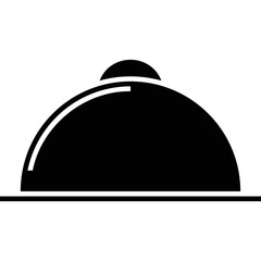 Simple vector icon serving dish