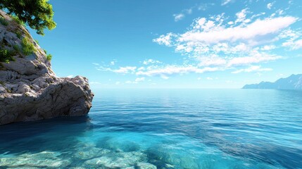 Fototapeta premium Serene Ocean Coast