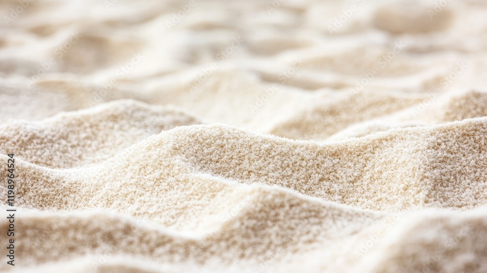 Aufkleber Close up view of soft golden sand dunes in a desert landscape with subtle texture patterns and minimalistic empty space for text inclusion