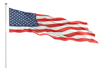 Waving american flag outdoor photography daylight