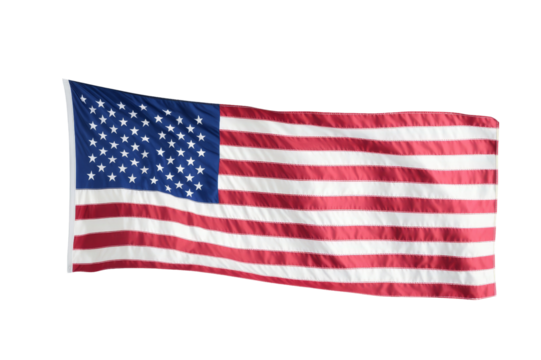 Waving american flag usa symbol of freedom outdoors close-up