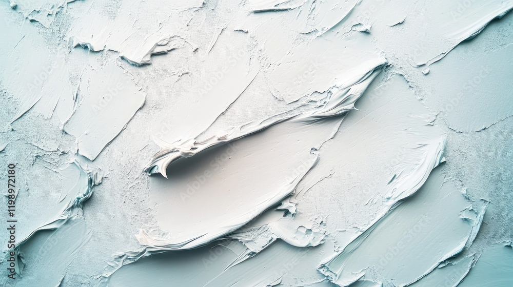 Aufkleber Intricate details of textured light grey oil smudges on a smooth surface with ample empty space for creative text additions