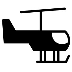Flight Helicopter Transport Glyph Icon