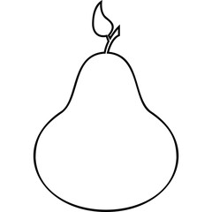 Simple vector icon pear
