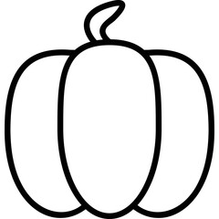 Simple vector icon pumpkin