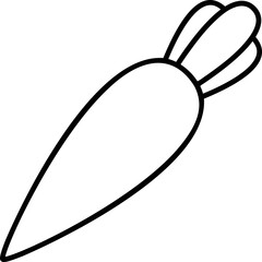 Simple vector icon carrot