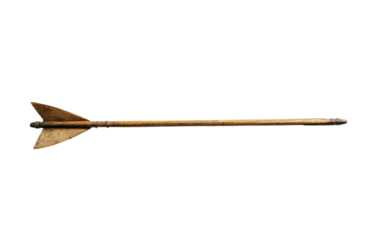 Archery arrow display historical context studio view