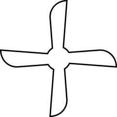 Simple vector icon propeller  © dima040293