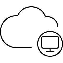 Simple vector icon cloud sync