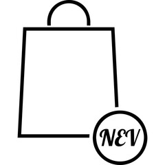 Simple vector icon shopping bag