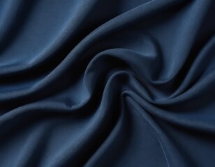 Obraz premium Dark Blue Silk Fabric Drape Texture Background